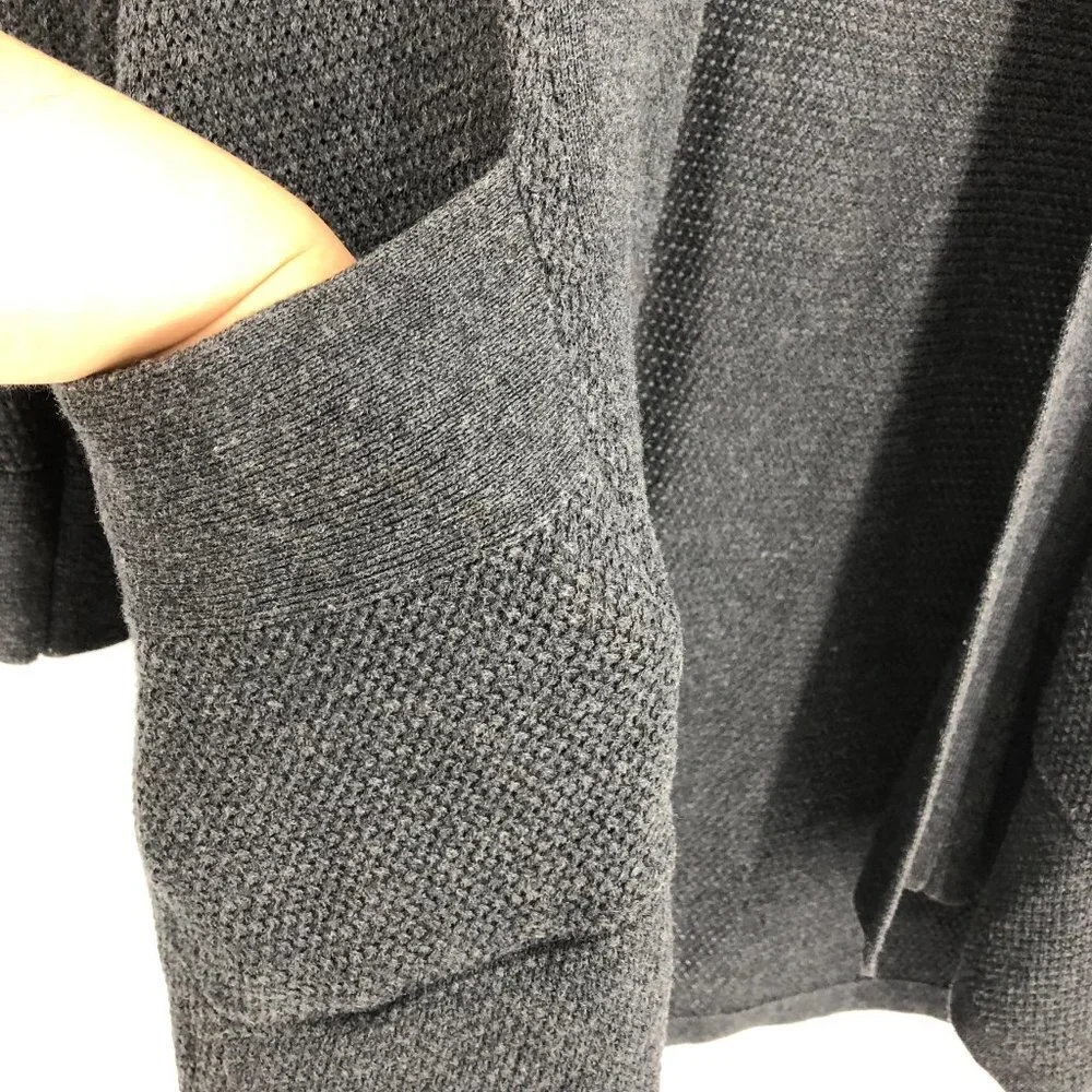 Aritzia Wilfred Grey Knit  Copernic Silk Cashmere Open Cardigan size XXS - Picture 9 of 16